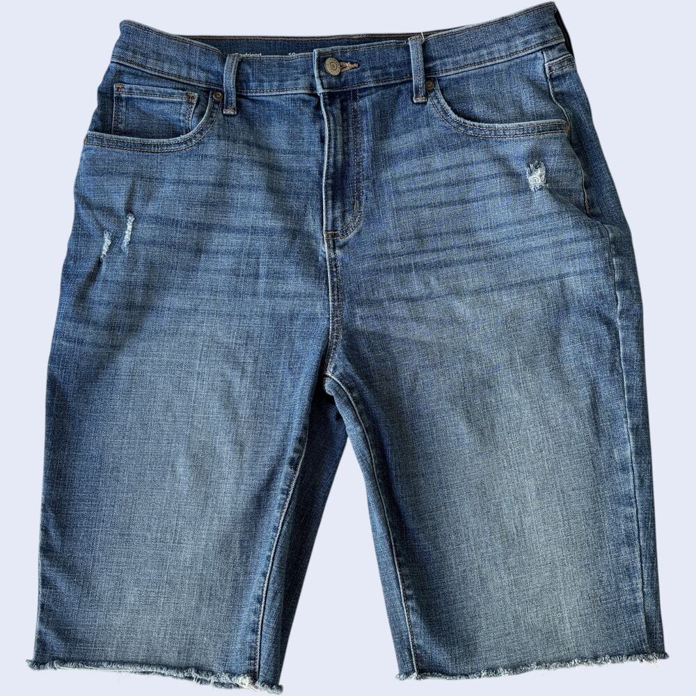 SONOMA 10 Y2K Jean Shorts Blue Boyfriend Distressed